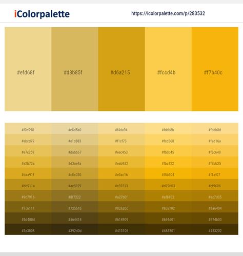 Gold Color Number Code, Gold Shades Palette, Yellow Gold Color Palette, Gold Color Hex, Gold Color Code, Gold Color Number, Gold Colour Palette, Color Palette From Image, Gold Hex