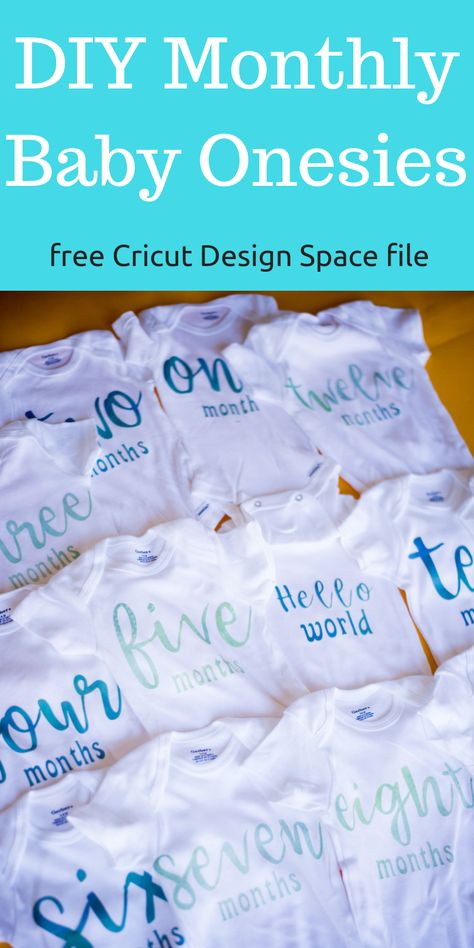 Cricut Onesie Ideas, Cricut Onesie, Baby Onesies Diy, Month Onesies, Perlengkapan Bayi Diy, Crafts By Month, Onesie Ideas, Trendy Baby Onesies, Baby Gifts To Make