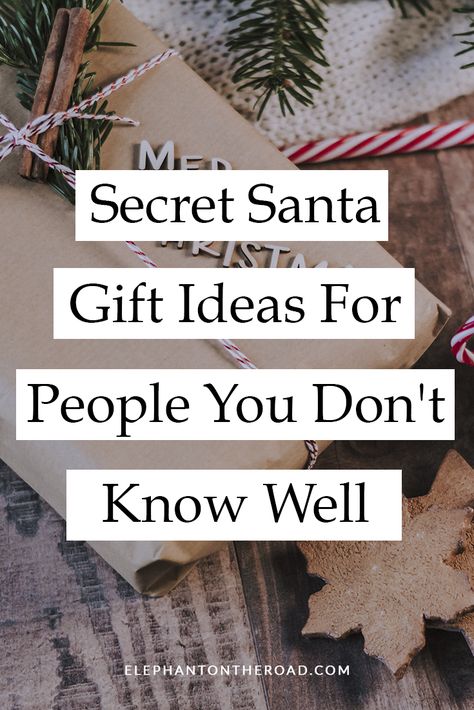 Secret Santa Gift Ideas For People You Don't Know Well. Christmas Gift Guide. Secret Santa Gift guide. Christmas Gift Exchange Ideas. Secret Santa For Coworkers. Gift Ideas Under 30. Elephant on the Road. Secret Santa Gift Box Ideas, What To Get A Boy For Secret Santa, Secret Friend Gift Ideas Funny, Secret Santa Gift For Coworkers, Secret Santa Gifts For Her, Great Secret Santa Gift Ideas, Home Made Secret Santa Gifts, Kris Kringle Gift Ideas Secret Santa, Secret Santa Gifts For Him