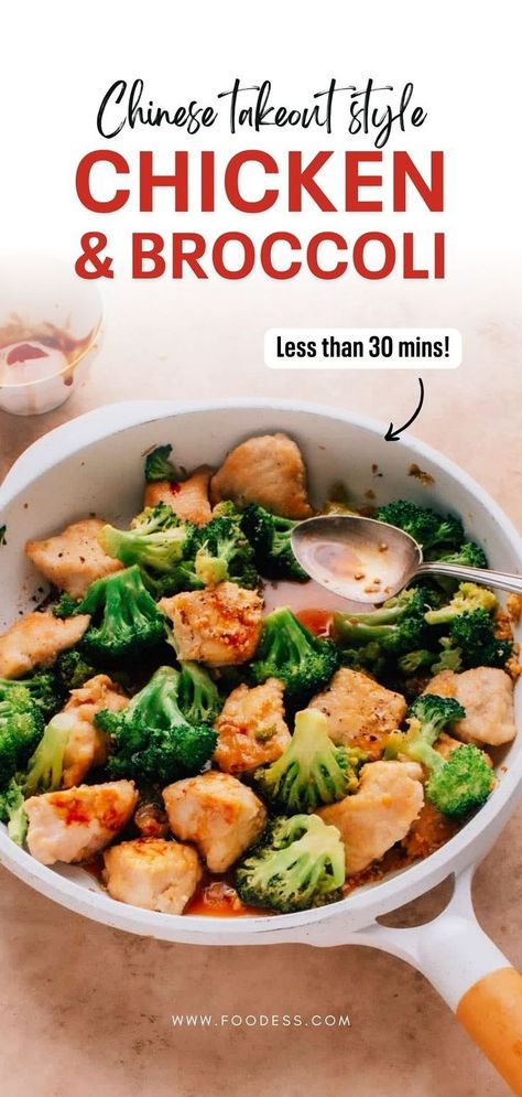 Looking for a tasty and healthy alternative to the usual Chinese takeout? You've got to try this Chicken and Broccoli Stir Fry recipe! It's loaded with juicy pieces of chicken and crisp broccoli, all tossed in a delicious homemade stir-fry sauce. The best part? It's ready in under 30 minutes! You can enjoy it for lunch or dinner, and it goes perfectly with different sides. Serve it over steamed rice or try it with protein-packed quinoa. Find the full recipe and video tutorial on my blog. Chicken And Broccoli Stir Fry, Takeout Recipes, Homemade Stir Fry Sauce, Homemade Stir Fry, Chicken Chunks, Takeout Food, Broccoli Stir Fry, Stir Fry Recipe, Chicken And Broccoli