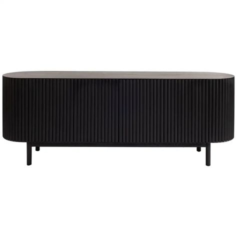 RIMA Credenza, Solid Black Oakwood For Sale at 1stDibs Console Design Modern, Black Credenza, Black Wood Sideboard, Black Buffet, Instyle Decor, Wood Credenza, Wood For Sale, Beauty Room Design, Shelving Design