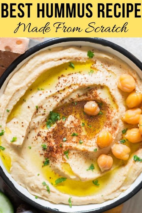 Classic Hummus Recipe, Best Hummus Recipe, Spicy Hummus, White Bean Hummus, Hummus Recipe Homemade, Homemade Tahini, Vegan Instant Pot Recipes, Dry Chickpeas, Make Hummus