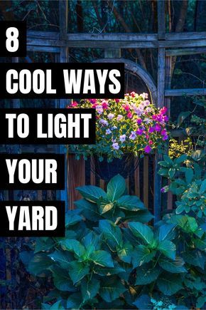 Simple Outdoor Lighting, Easy Outdoor Lighting Ideas, Solar Light In Planter, Outdoor Yard Lighting Ideas, Garden Lights On Fence, Backyard Solar Lighting Ideas Fence, Creative Outdoor Lighting Ideas, Solar Yard Lights Ideas, Solar Backyard Lighting Ideas