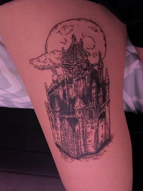 Castles Tattoo, Hellboy Tattoo, Lil Peep Lyrics, Castle Tattoo, Bunny Tattoos, Type Tattoo, Gothic Tattoo, Dream Tattoos, Dope Tattoos