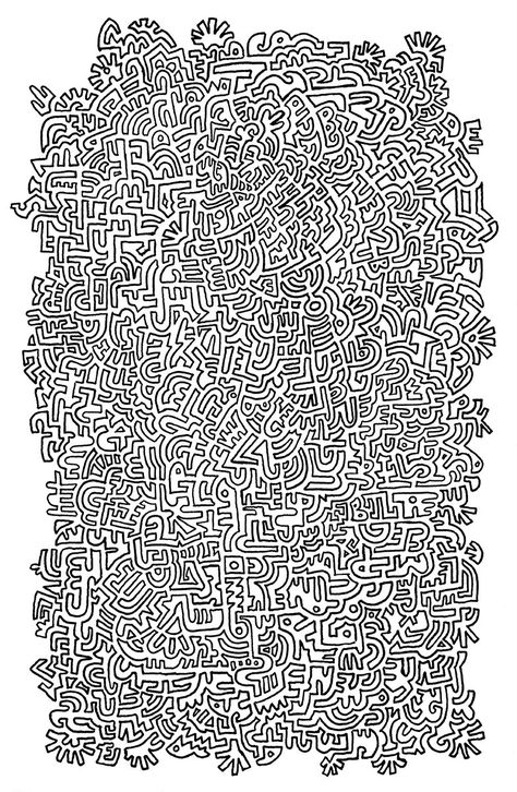 Complex Patterns Art, Keith Haring Pattern, Shape Doodles, Shapes Doodle, Doodle Shapes, Pattern Doodle, Keith Haring Art, Haring Art, Skateboard Art Design