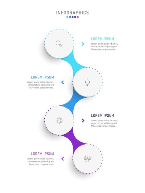 Vector Infographic label design template with icons and 4 options or steps. Can be used for process diagram, presentations, workflow layout, banner, flow chart, info graph. Flow Infographic Design, Flow Chart Infographic Design, Modern Chart Design, Infographic Design Layout Landscape, Org Chart Presentation Design, Cycle Diagram Design, Process Flow Design, Process Design Layout, Flow Chart Design Layout