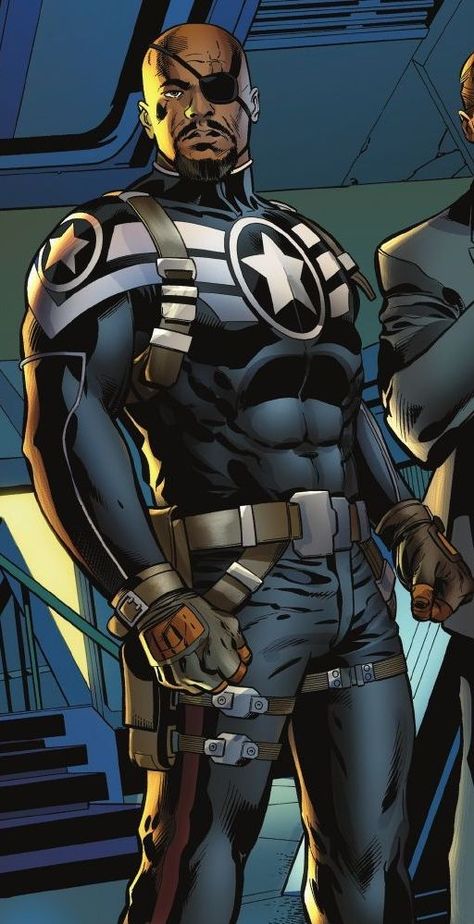 Nicholas Fury, Jr. (Earth-616) Nick Fury Marvel, Secret Avengers, Marvel Shield, Black Superheroes, Avengers Series, Arte Nerd, Ultimate Marvel, The Marvels, Black Comics