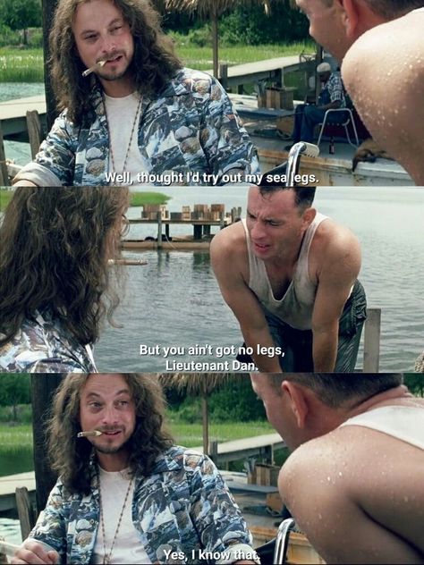 Forrest Gump Quotes, Lieutenant Dan, Forest Gump, Gary Sinise, Favorite Movie Quotes, Movie Director, Forrest Gump, Movie Lines, Celebrities Humor