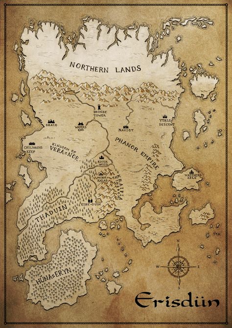 What Are Fantasy Maps: How to Create a Whole New (Fictional) World Fantasy Cartography, Fantasy Map Making, Fantasy World Map, Fantasy Maps, Rpg Map, D D Maps, Arte Sketchbook, Old Maps, Fantasy Novel