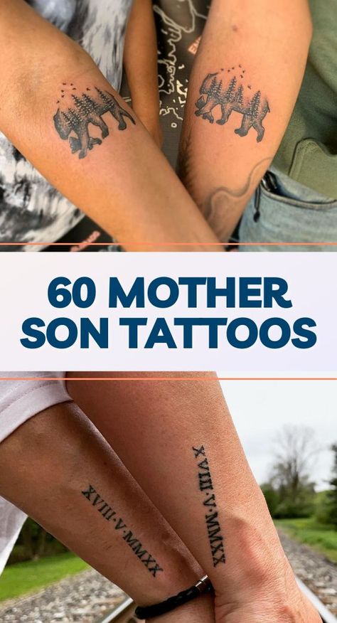 60 Mother Son Tattoos Tattoo For Son Mother, Small Mom And Son Tattoo Ideas, Matching Mum And Son Tattoos, Matching Tattoo Mother Son, Mother Of Boys Tattoo, Mother Son Tattoos Quotes Meaningful, Tattoo Ideas For Mother And Son, Mom Son Tattoo Design, Mom Son Daughter Tattoo