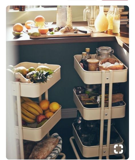 Raskog Ikea, Ikea Raskog Cart, Ikea Cart, Organiser Cucina, Ikea Raskog, Cocina Diy, Ikea Inspiration, Kitchen Ikea, Diy Kitchen Storage