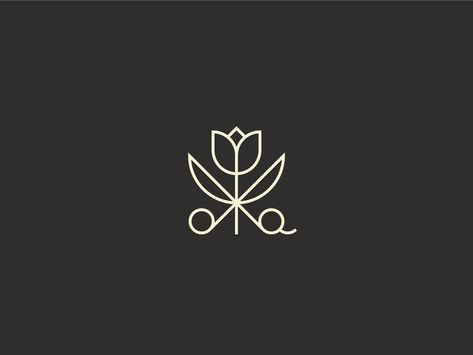 Hair Stylist Logo Design, Hairdresser Logo, Hair Logo Design, Flower Scissors, Minimal Flower, Barber Logo, Hair Stylist Logo, Hair Salon Logos, Boutique Logo Design