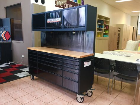 Tool Box Kitchen Cabinets, Tool Chest Organization, Old Tool Boxes, Garage Work Bench, Tool Chest, Old Tools, Garage Workshop, Double Wall Oven, Workbench