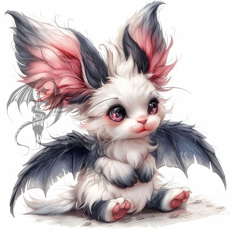 Fantasy Storyboard, Fantasy Bunny, Magical Bunny, Magic Bunny, Wall Art Square, Winged Creatures, Mystical Animals, Adorable Creatures, Fantasy Creature