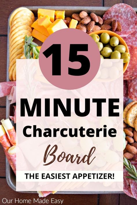 Are you looking for a super quick and easy appetizer to make for your next birthday party, holiday gathering or game day get together? Look no further than The Easiest 15 Minute Appetizer – Our Home Made Easy! With our pre-selected ingredients, you can assemble a unique and delicious charcuterie board in no time. Perfect for the novice cook or seasoned charcuterie enthusiast, try our 15 minute easy appetizer today! Easy Charcuterie Board Simple Small, How To Assemble A Charcuterie Board, Summer Charcuterie Board Ideas, Charcuterie Board Easy, Fruit Boards, Appetizer Boards, Baked Appetizers, Charcuterie Appetizers, Charcuterie Board Meats