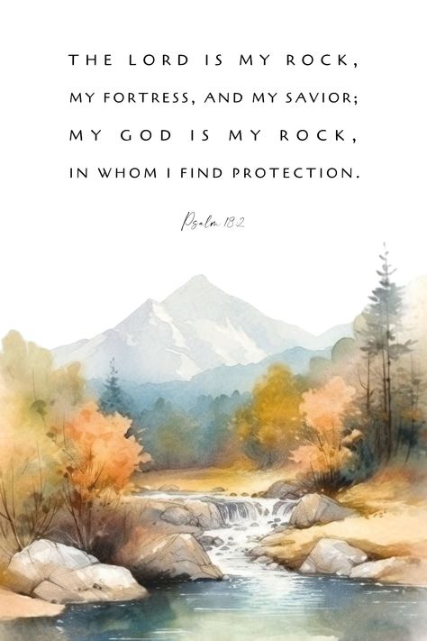 Psalm 18:2 The LORD Is My Rock, Printable Christian Wall Art, Bible Verse Wall Art, Christian Art, Farmhouse Decor Baptism Gift, Digital Art Nature, The Lord Is My Rock And My Salvation, Bible Verse About Nature, Nature Bible Verses, Bible Verse Paintings, Rock Scripture, Christian Art Painting, Bible Verses About Nature, Christian Scripture Art