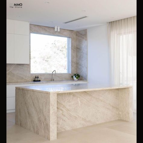 Natural Stone Kitchen Island, Travertine Kitchen Countertops, Taj Mahal Kitchen, Taj Mahal Countertops, Travertine Countertops, Taj Mahal Quartzite Countertops, Stone Kitchen Island, Mod Kitchen, Natural Stone Kitchen