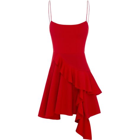 Corin Satin Singlet Ruffle Mini | Moda Operandi ($1,550) ❤ liked on Polyvore featuring dresses, red cocktail dress, red mini dress, red satin dress, satin cocktail dress and red spaghetti strap dress Dresses Fitted, Dress Png, Mini Prom Dresses, Dresses Satin, Fairy Dresses, Dress Fitted, Korean Girl Fashion, Spaghetti Strap Dress, Dress Spaghetti