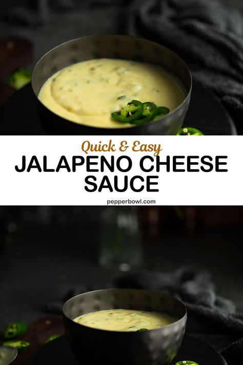 Jalapeno Nacho Cheese Sauce, Spicy Cheese Sauce Recipe, Jalapeño Cream Cheese Sauce, Jalapeño Cheese Sauce, Jalapeno Cheese Sauce, Jalapeno Sauce Recipe, Cheese Jalapeno Dip, Spicy Cravings, Spicy Cheese Sauce