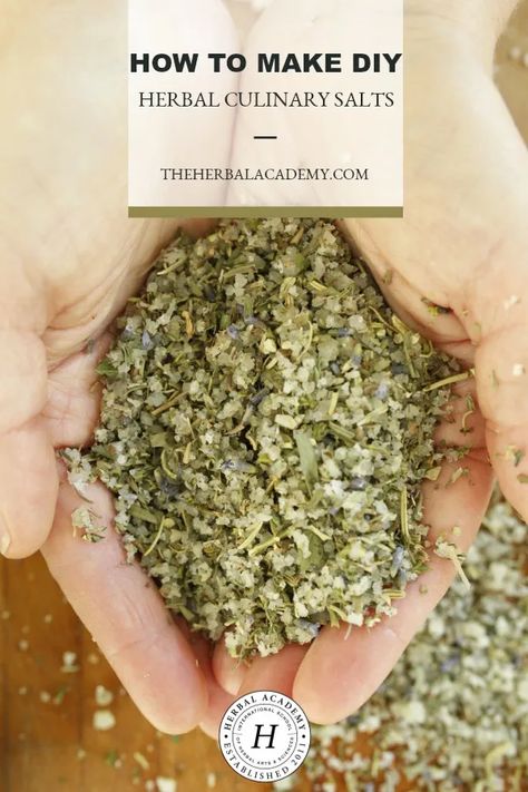 Herb Salts, Flavored Salts Recipes, Flavoured Salt, Infused Salts, Herb Salt Recipe, Flavored Salt, Herb Salt, Infused Salt, Salt Recipes