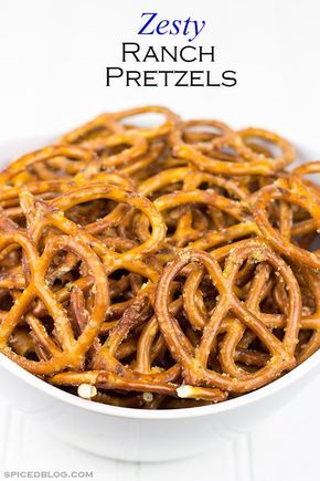 Zesty Ranch Pretzels Gameday Snacks, Ranch Pretzels, Seasoned Pretzels, Zesty Ranch, Pretzel Snacks, Pretzels Recipe, Salty Snacks, Delicious Snacks Recipes, Perfect Game