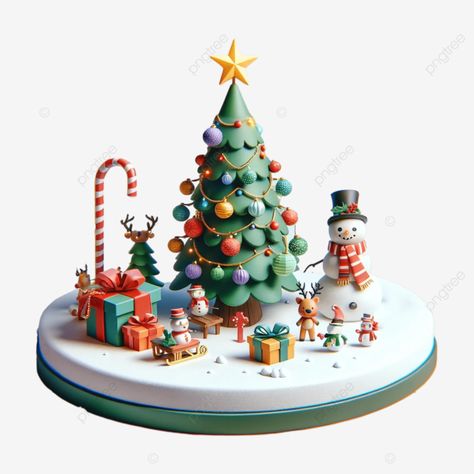 christmas tree gift snowman snow cartoon three dimensional illustration christmas tree gift snowma Christmas 3d Illustration, Snow Cartoon, Christmas Gift 3d, Christmas Jobs, Xmas Design, Xmas 2024, Snowman Clipart, Snowman Snow, Christmas Clock