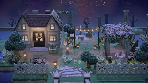 Animal Crossing Outside Home Ideas, Animal Crossing My House Yard, Exterior House Animal Crossing, Animal Crossing Island Home Ideas Exterior, House Ideas Acnh Exterior, Acnh Island Home Designs Exterior, Acnh Villager Backyard Ideas, Acnh Homes Exterior, Acnh Players House Exterior