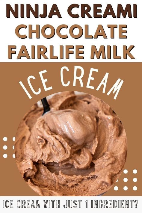 Ice cream with just 1 ingredient? You must think I’m kidding but I’m not! Literally, you can make ice cream in a Ninja CREAMi with just chocolate Fairlife milk! Fairlife Milk, Chocolate Frozen Yogurt, Ninja Ice Cream Recipe, Protein Ice Cream Recipe, Protein Ice Cream Recipes, Ice Cream Recipes Machine, Chocolate Almond Milk, Chocolate Ice Cream Recipe, Creami Recipes