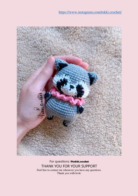 Racoon Crochet, Crochet Racoon, Raccoon Crochet Pattern, Raccoon Crochet, Knitted Dress Outfit, Russian Christmas, Tiny Animals, Animals And Plants, Crochet Animal Patterns