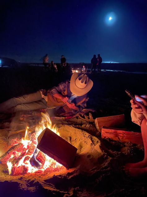 #cowboy #beachcowboy Cowboys Around Campfire, Surfer Cowboy, Cowboy Camping, Cowgirl Coquette, Cowboy Campfire, Artist Identity, Cowboy Camp, California Cowboy, Summer Cowboy