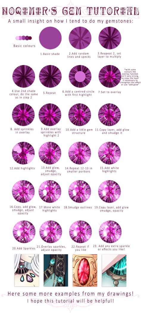 Jewel Digital Art Tutorial, How To Draw Gems Digital, Gemstone Tutorial Drawing, Gemstone Coloring Tutorial, How To Paint Jewels, Anime Crystal Eyes Tutorial, Procreate Gem Tutorial, Gem Art Tutorial, Jewel Eyes Drawing