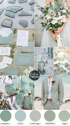 22 Fabulous Sage Wedding Ideas – Sage, Sea Green Beach Wedding Colour Palette, Looking for a wedding colour that refreshing...Beach wedding colour ideas Sage Colour Palette, Green Beach Wedding, Beach Wedding Color Palette, Sage Color Palette, Sage Wedding Colors, Wedding Color Scheme, Beach Wedding Colors, Green Themed Wedding, Green Wedding Colors