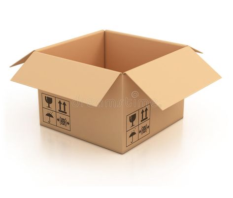 Open empty cardboard box 3d illustration. Isolated on white background , #spon, #cardboard, #box, #Open, #empty, #white #ad Blue Heels Wedding, Moving Storage, International Move, Business Cards Photography, Wedding Album Design, Forest Illustration, Virtual Pet, Moving And Storage, Box Packaging Design