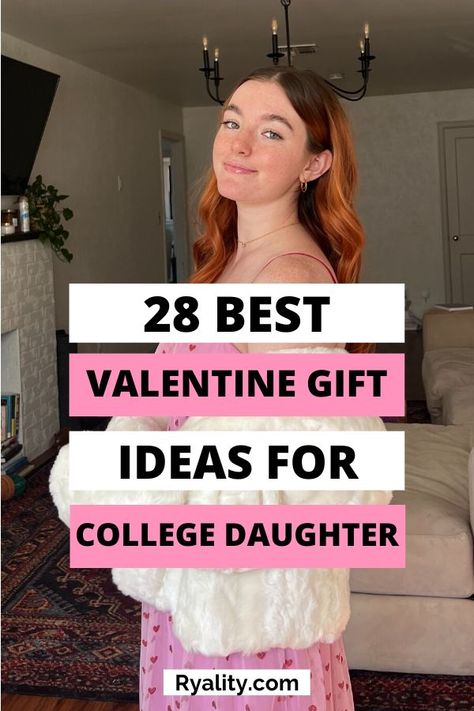 Valentine Box For College Student, Valentines Gift For My Daughter, Valentines Ideas For Daughter, Valentine Care Package College Daughter, Valentines College Care Package, Valentine Teenagers Gift Ideas, Valentines For College Students, Teenager Valentine Ideas, Valentine’s Day For Daughters