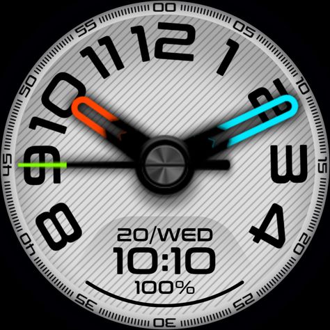 Cool watch face with digital time, analog time, date and battery level. Smart Watch Faces, Apple Watch Faces Download, Apple Watch Clock Faces, Iphone Wallpaper Clock, Apple Watch Custom Faces, Apple Watch Design, Digital Watch Face, Themes For Mobile, Live Screen