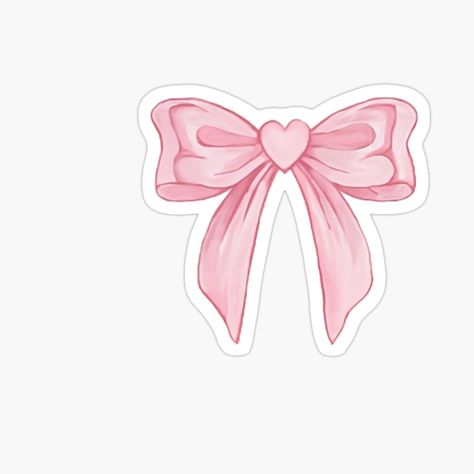 Get my art printed on awesome products. Support me at Redbubble #RBandME: https://www.redbubble.com/i/sticker/Pink-Heart-Bow-Sticker-by-DezzT/156310447.EJUG5?asc=u Coqquete Stickers Printable, Cute Things To Print Out For Stickers, Pink Stickers For Journal, Back To School Stickers Aesthetic, Bow Stickers Aesthetic, Stickers Printable Coquette, Couqutte Stickers, Valentines Day Stickers Aesthetic, Pink Y2k Stickers