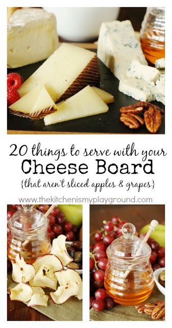 20 Things to Serve with Your Cheese Board {That Aren't... The Kitchen Is My Playground, Platter Ideas, Sliced Apples, Cheese Trays, Wine And Cheese Party, Charcuterie Inspiration, Charcuterie Cheese, Charcuterie Platter, Charcuterie And Cheese Board