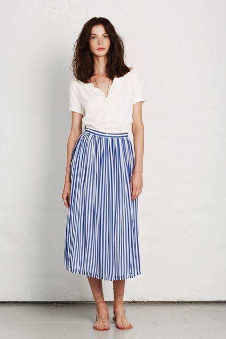 Mode Pop, Striped Skirt, Beautiful Skirts, Maxi Skirts, Mode Vintage, Inspiration Mode, Looks Style, Mode Inspiration, Mode Style