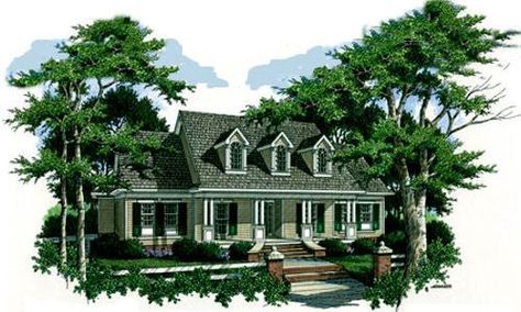 HousePlans.com 45-147 Craftsman Bungalow House Plans, Crawl Space Foundation, Southern Style House Plans, Basement House Plans, French Country House Plans, Lake House Plans, Brick Exterior House, Bungalow House Plans, Country Style House Plans