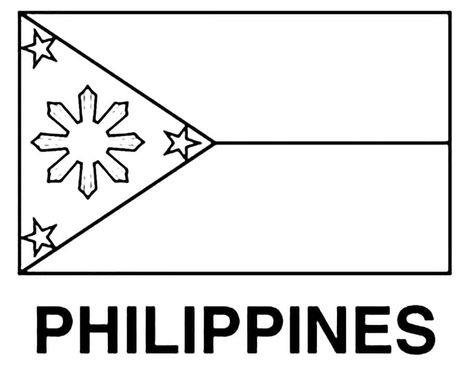 Printable Flag of Philippines Philippine Flag Coloring Sheet, Philippines Flag Drawing, Philippine Flag Drawing, Flag Coloring Pages Free Printable, Flag Philippines, Flag Of The Philippines, Free Alphabet Chart, Philippine Map, Philippines Flag