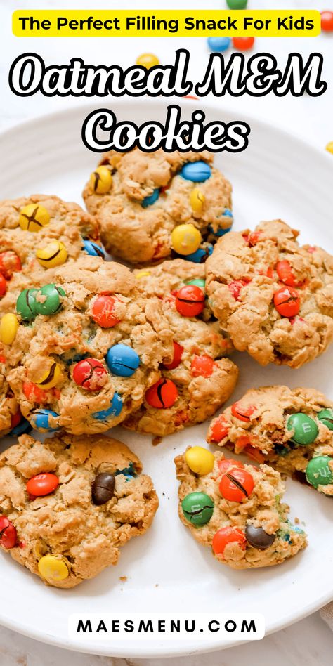 Cookie Recipes For Kids, Easy Easter Treats, Best Holiday Cookies, M M Cookies, After School Snack, Easy Oatmeal, Gluten Free Oatmeal, Filling Snacks, Fresh Baked Cookies