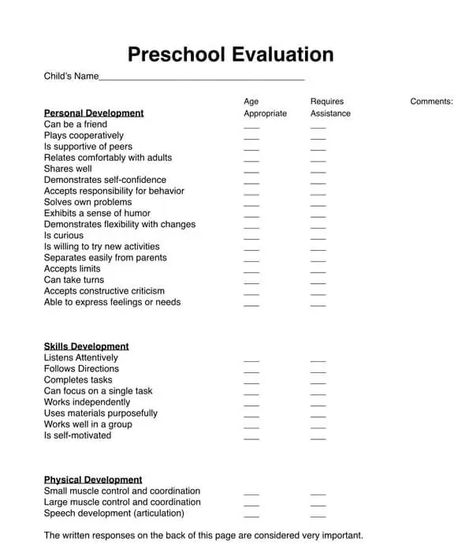 Preschool Assessment: Overview (Free Worksheets) 1 Brigance Assessment Preschool, Daycare Assessment Forms, Early Childhood Assessment, Preschool Evaluation Free Printable, Preschool Assessment Form Free Printable, Prek Assessment Free Printable, Pre K Assessment Forms Free, Kindergarten Circulum, Ece Assessment