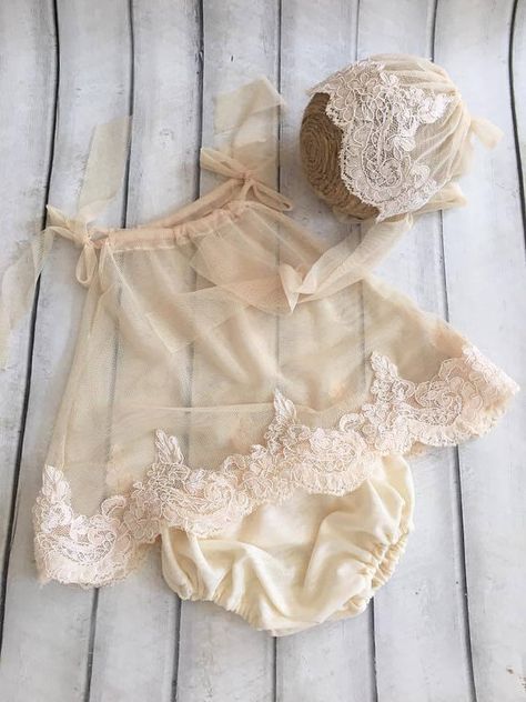 Lace Clothing, Baby Mode, Baby Props, Newborn Romper, Lace Outfit, Baby Bonnet, Newborn Props, Baby Set, Lace Romper