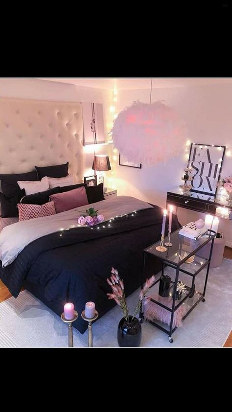 Girl Apartment Decor, Bedroom Decor For Women, تصميم داخلي فاخر, Luxury Room Bedroom, Pink Bedroom Decor, Lovely Friends, Apartment Bedroom Decor, Pink Bedrooms, Bed Bedroom