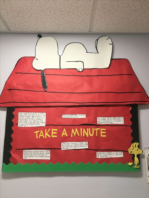 Cartoon Board Ideas, Charlie Brown Ra Bulletin Board, Snoopy Ra Bulletin Board, Peanuts Ra Theme, Snoopy Ra Board, Cartoon Bulletin Board Ideas, Snoopy Door Decs, Snoopy Themed Classroom, Charlie Brown Bulletin Board Ideas