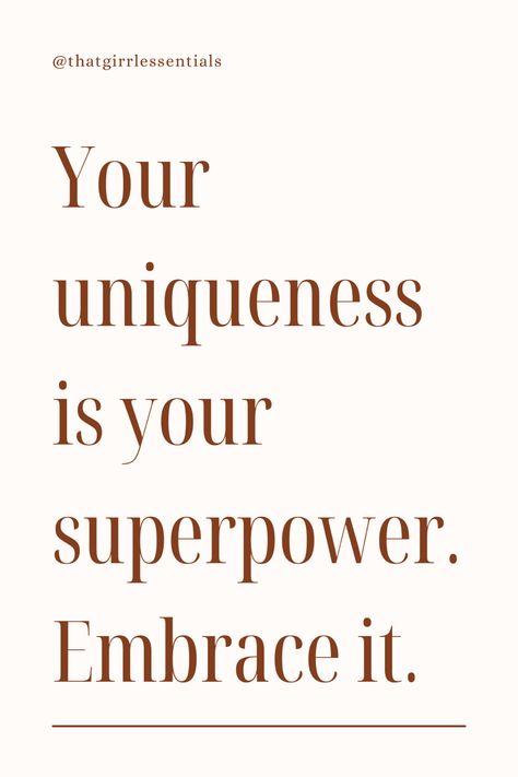 Embrace Your Uniqueness Quote, Embrace Who You Are, Uniqueness Quotes, Embrace Quotes, Self Love Quote, Aesthetics Quote, Business Inspiration Quotes, Business Inspiration, Inspiration Quotes