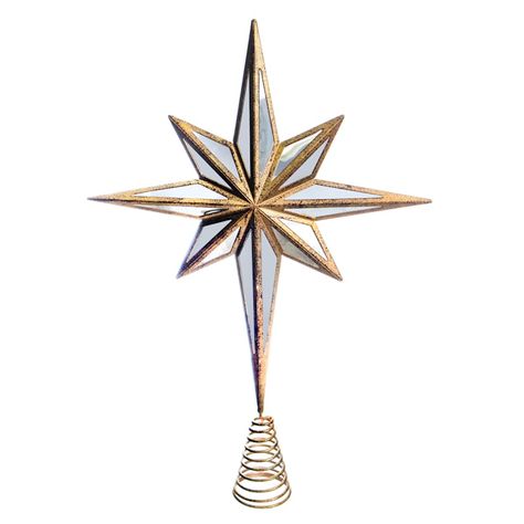 Providence Gold Mirrored Star Tree Topper, 16" North Star Christmas Tree Topper, Vintage Star Tree Topper, Star Of Bethlehem Tree Topper, Star Tree Toppers Christmas, Antique Tree Topper, Star Theme Christmas, Cute Tree Toppers, Tree Toppers Christmas Unique, Paper Star Tree Topper