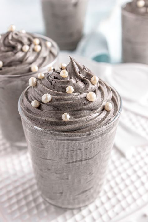 Grey Stuff Cupcakes, The Gray Stuff Recipe, Grey Stuff Beauty And The Beast, Beauty And The Beast Grey Stuff, Gray Foods For Party, Gray Food Ideas, Grey Foods For Color Party, Grey Stuff Recipe Disney, The Grey Stuff Recipe