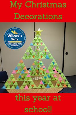 Wilcox's Way: The Best Math Christmas Project Ever Stem Activities Elementary Kindergarten, School Christmas Tree, Classroom Christmas Tree, Christmas Math Project, Christmas Tree Math, Math Projects Middle School, Winter Math Games, Stem Activities Middle School, Math Stem Activities