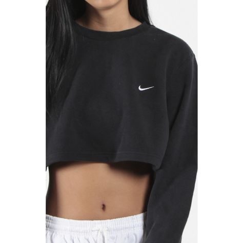 Vintage Nike Crop Sweatshirt ($58) ❤ liked on Polyvore featuring tops, hoodies, sweatshirts, vintage sweatshirt, cropped sweatshirt, nike tops, nike and nike sweatshirts Look Hip Hop, Cheap Crop Tops, Teen Crop Tops, Vintage Crop Tops, Clothing Outfits, Mode Kpop, Sweatshirt Outfit, Nike Sweatshirts, Milan Fashion Weeks